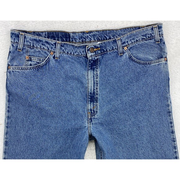 Levis 553 Jeans Mens 42x36 Denim 90s USA Relaxed Straight Dark Mid Rise Vintage - Picture 3 of 16